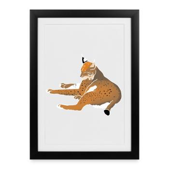 Lynx - Framed poster (27 × 37 cm) - black - Front