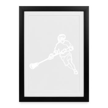 Lacrosse Players - Framed poster (27 × 37 cm) - black - Front