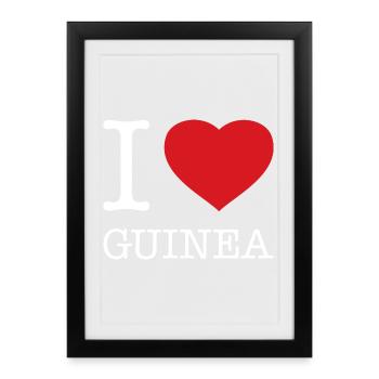 I LOVE GUINEA - Framed poster (27 × 37 cm) - black - Front
