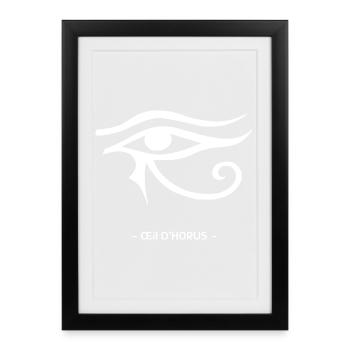 Œil D'Horus - Affiche encadrée (27 × 37 cm) - noir - Devant