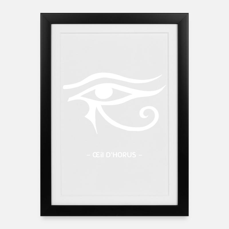 Œil D'Horus - Affiche encadrée (27 × 37 cm) - noir