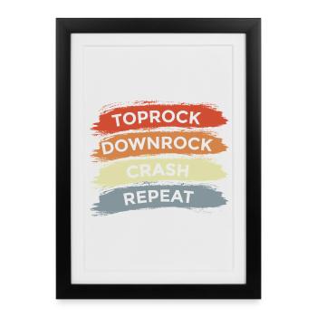 Répétition du crash de Toprock Downrock - Affiche encadrée (27 × 37 cm) - noir - Devant
