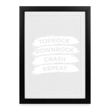 Breakdance Techniques - Framed poster (27 × 37 cm) - black - Front