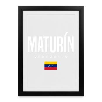Maturin Venezuela - Framed poster (27 × 37 cm) - black - Front