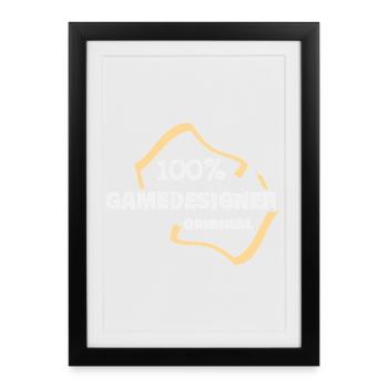 Profession Concepteur de jeux - Affiche encadrée (27 × 37 cm) - noir - Devant