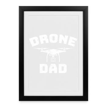 Papa Drone Dad Drohne - Framed poster (27 × 37 cm) - black - Front
