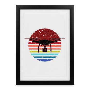 Vintage drone - Framed poster (27 × 37 cm) - black - Front