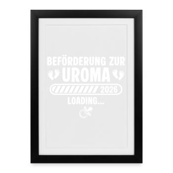 Great-grandmother 2026 announce pregnancy - Framed poster (27 × 37 cm) - black - Front