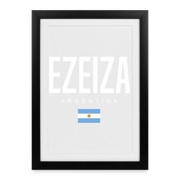 Ezeiza Argentine Argentin - Affiche encadrée (27 × 37 cm) - noir - Devant