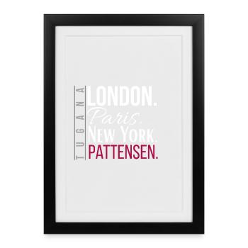 London Paris New York Pattensen - Framed poster (27 × 37 cm) - black - Front