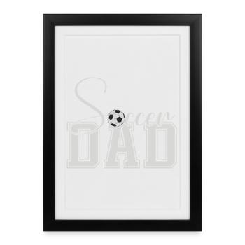 Soccer Dad Varsity Block Text - Framed poster (27 × 37 cm) - black - Front