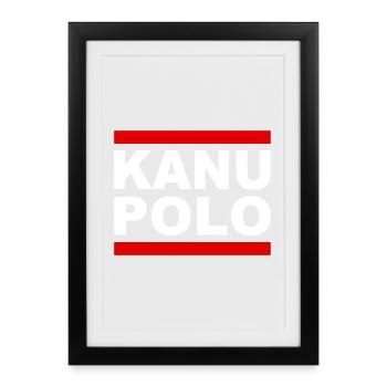 Canoe Polo - Canoe Polo - Paddling - Paddle - Sport - Framed poster (27 × 37 cm) - black - Front