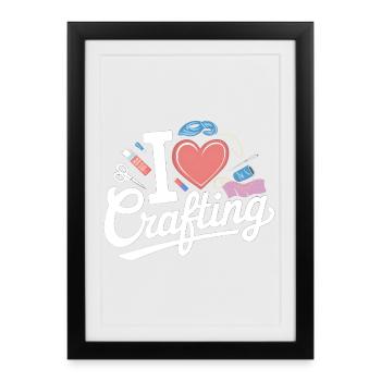 J’adore l’artisanat - Affiche encadrée (27 × 37 cm) - noir - Devant
