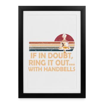 Choir Music Instrument Handbell Choir - Framed poster (27 × 37 cm) - black - Front