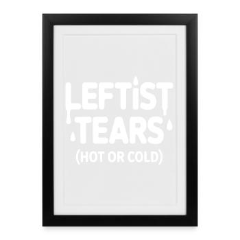 Drôle Républicain Conservateur Humour Gauchiste Larmes - Affiche encadrée (27 × 37 cm) - noir - Devant