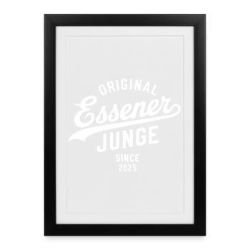 Real Essen Hoodie Nourriture Chemise Mug Combi-short - Affiche encadrée (27 × 37 cm) - noir - Devant