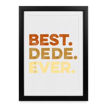 Türk Dede Design - Best Dede (Grandpa) of All Time - Framed poster (27 × 37 cm) - black - Front