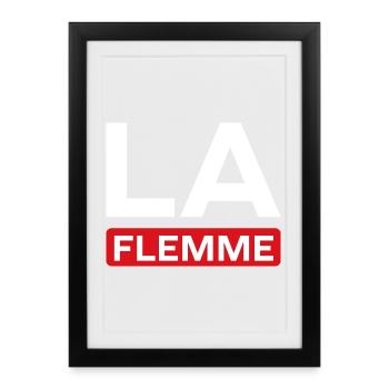 Lazy - Framed poster (27 × 37 cm) - black - Front