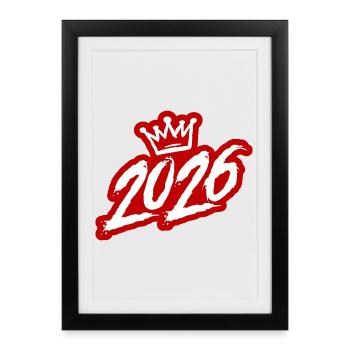 2026 year Krone - Framed poster (27 × 37 cm) - black - Front