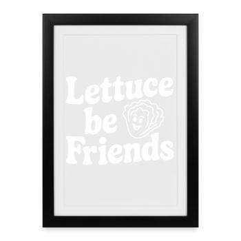 Lettuce Be Friends - Framed poster (27 × 37 cm) - black - Front