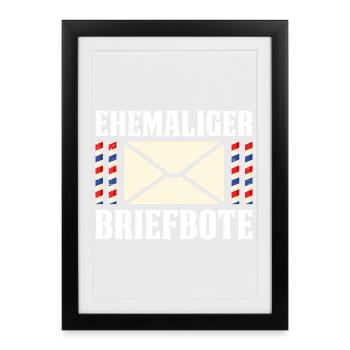 Facteur ANCIEN FACTEUR Drôle - Affiche encadrée (27 × 37 cm) - noir - Devant