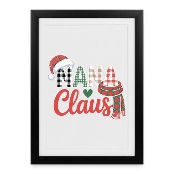 Noël de Nana Claus - Affiche encadrée (27 × 37 cm) - noir - Devant