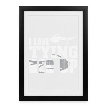 Angler Geschenk Lustig Angeln Fischer Fischen - Gerahmtes Poster (27 × 37 cm) - Schwarz - Vorne