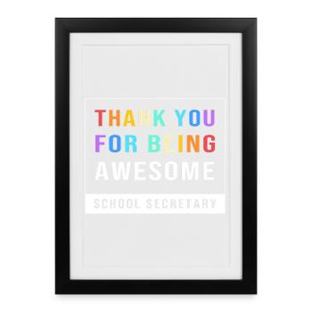 School Secretary School Secretary - Framed poster (27 × 37 cm) - black - Front