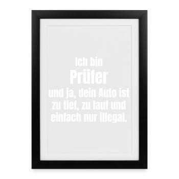 I'm inspector car too deep - Framed poster (27 × 37 cm) - black - Front