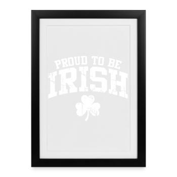 Fier d’être Irlandais - Affiche encadrée (27 × 37 cm) - noir - Devant