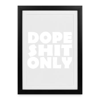shit - Framed poster (27 × 37 cm) - black - Front