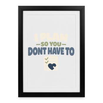 Family Provision Emergency Planner Prepper - Framed poster (27 × 37 cm) - black - Front