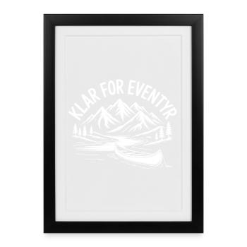 Eventyr Backpacking Vandring - Framed poster (27 × 37 cm) - black - Front