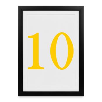 10. 10 ANS. 10e ANNIVERSAIRE. ANNIVERSAIRE 10 ANS. - Affiche encadrée (27 × 37 cm) - noir - Devant