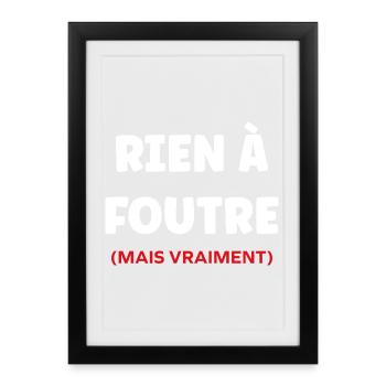 I don't give a damn - Framed poster (27 × 37 cm) - black - Front