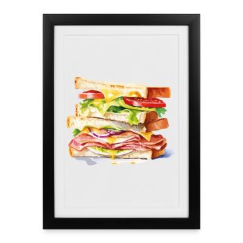 Artful sandwich stack - Framed poster (27 × 37 cm) - black - Front