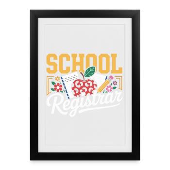 School Secretary Organization and Appreciation - Framed poster (27 × 37 cm) - black - Front