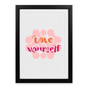 aime toi toi-même - Affiche encadrée (27 × 37 cm) - noir - Devant