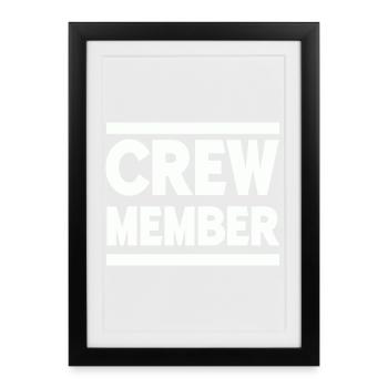 crew member - Framed poster (27 × 37 cm) - black - Front