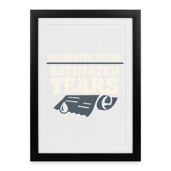 Self-employed freelancer Steuerhumor 1099 Life - Framed poster (27 × 37 cm) - black - Front