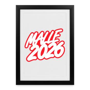 Malle 2026 - Affiche encadrée (27 × 37 cm) - noir - Devant