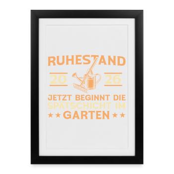 Gardener Retirement 2026 Retirement Garden Gift - Framed poster (27 × 37 cm) - black - Front