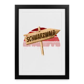 Black Forest Baden Württemberg Germany Souvenir - Framed poster (27 × 37 cm) - black - Front