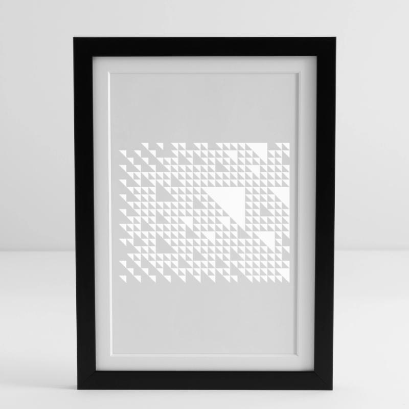 Triangular Mosaic Grid Framed poster (27 × 37 cm)