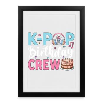 K-Pop Birthday Crew - Framed poster (27 × 37 cm) - black - Front