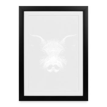 Domestic pig - Framed poster (27 × 37 cm) - black - Front