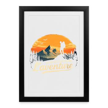 Aventure au sommet - Affiche encadrée (27 × 37 cm) - noir - Devant