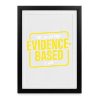 Ce n’était pas un médecin nerd de laboratoire de médecine basé sur des preuves - Affiche encadrée (27 × 37 cm) - noir - Devant
