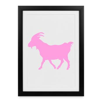 Goat Pink G.O.A.T. - Framed poster (27 × 37 cm) - black - Front