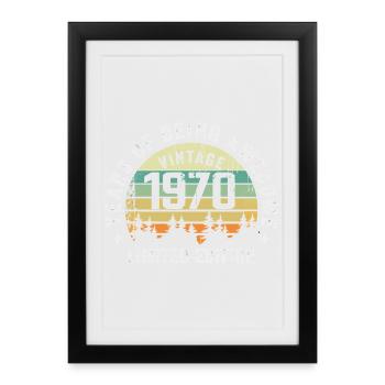 Legendary since 1970, Vintage 1970 Retro Edition - Framed poster (27 × 37 cm) - black - Front